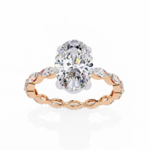 Oval Moissanite Engagement Ring For Women