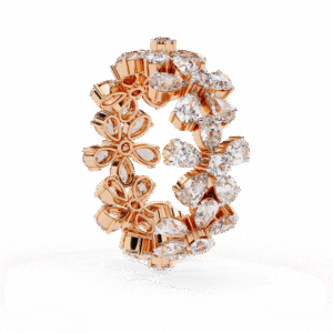 Pear & Round Moissanite Engagement Ring For Women