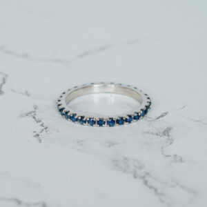 Blue Sapphire Wedding Band For Women