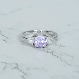 Cushion Cut Amethyst Engagement Ring for Women