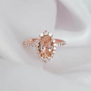 Oval Morganite Ring for Women
