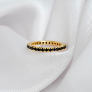 Black Onyx Wedding Band For Women
