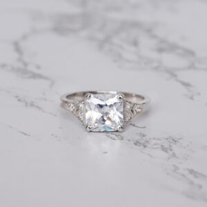 Cushion Moissanite Ring for Women