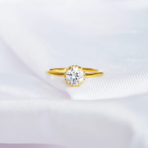 Round Moissanite Ring for Women
