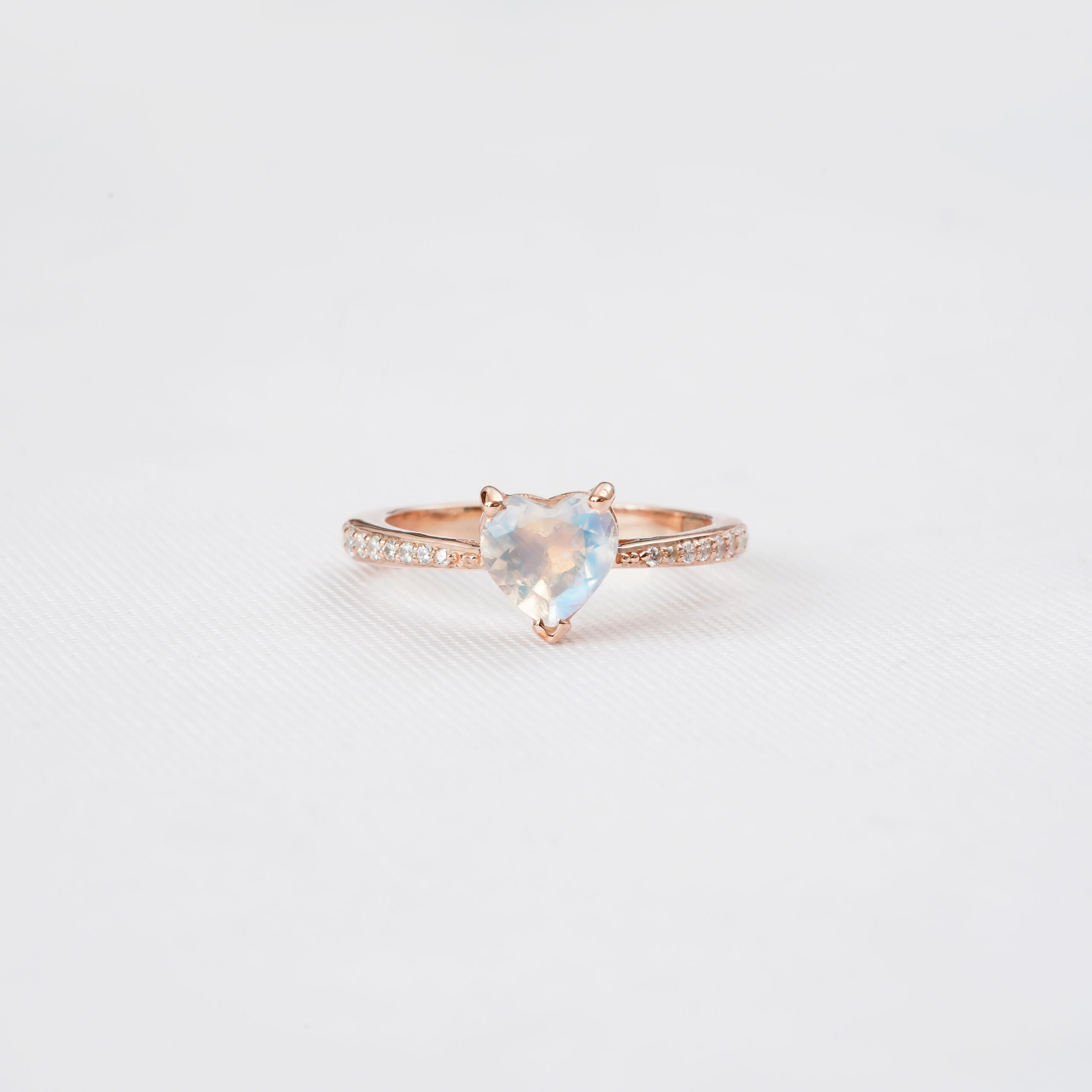Heart Cut Moonstone Ring for Women - Image 2