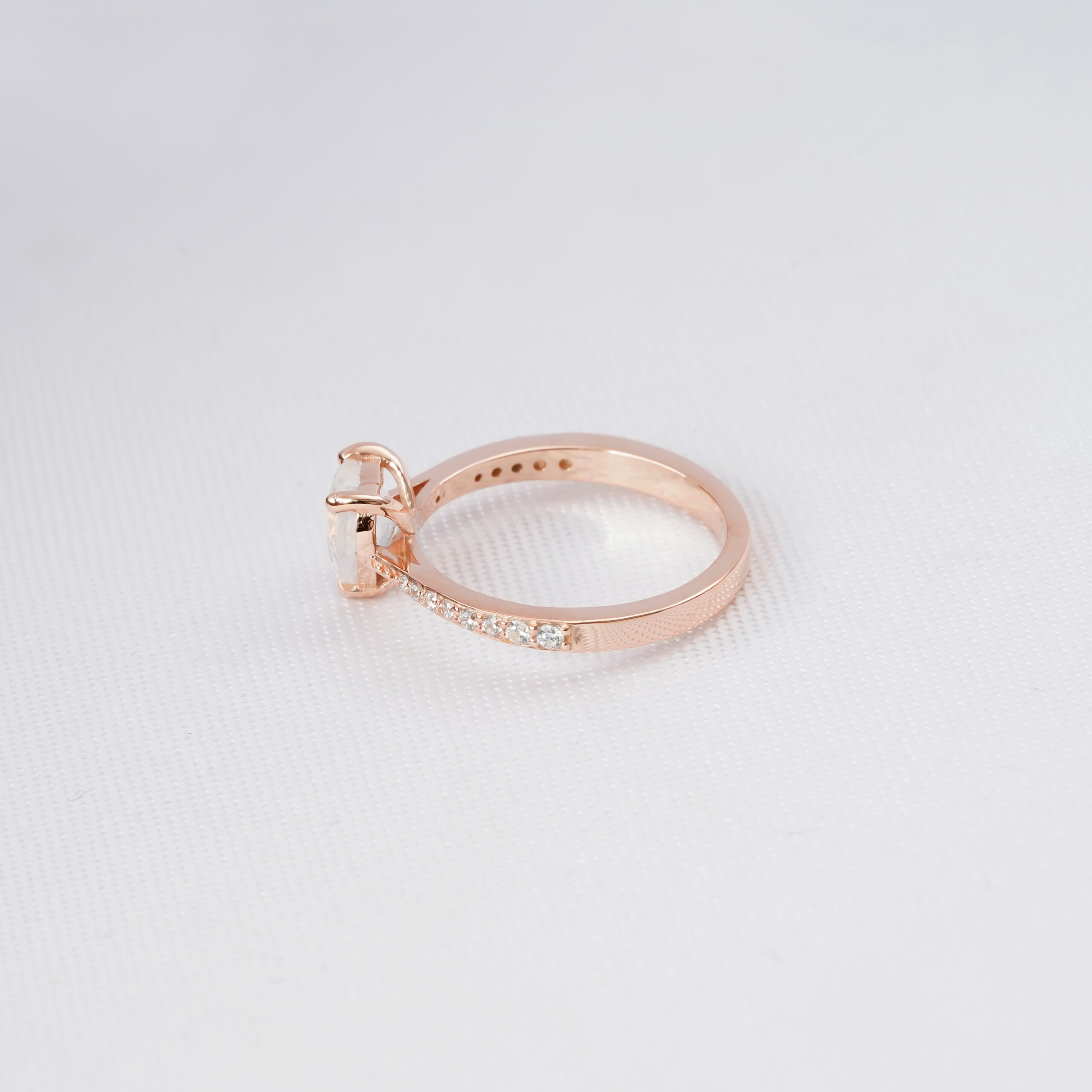 Heart Cut Moonstone Ring for Women - Image 4
