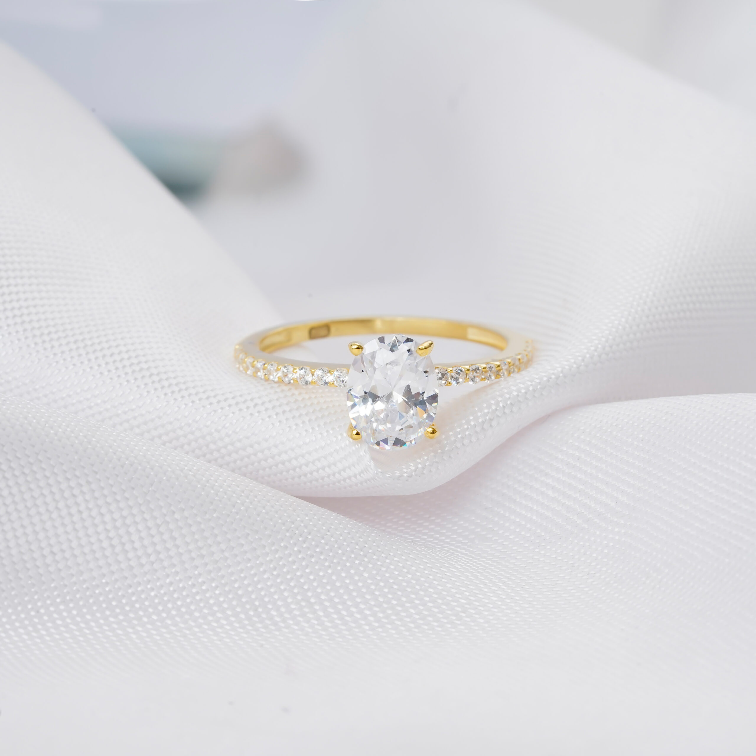 Oval Moissanite Ring for Women