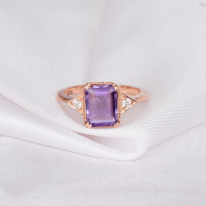 Amethyst Engagement Ring for Women