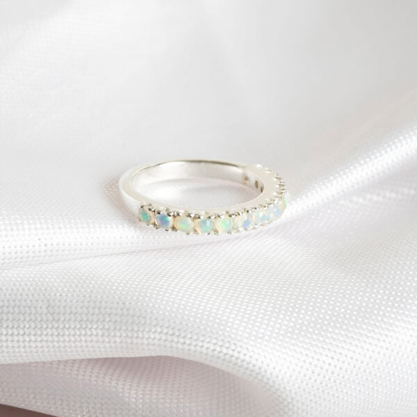 Opal Wedding Band For Women - Image 3