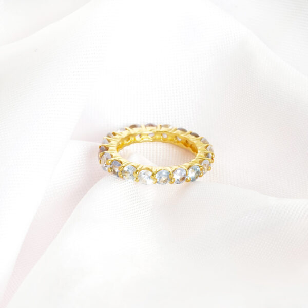 Aquamarine Wedding Band For Women - Image 2