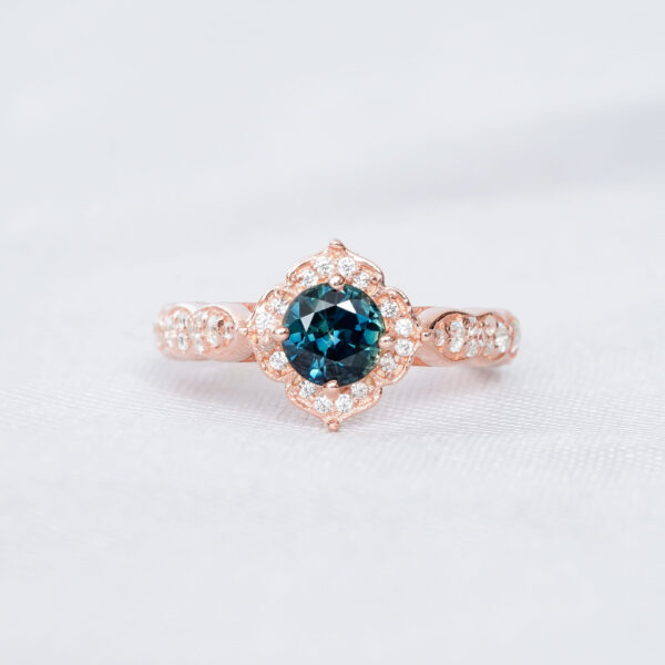 Alexandrite Engagement Ring Set For Women - Image 3