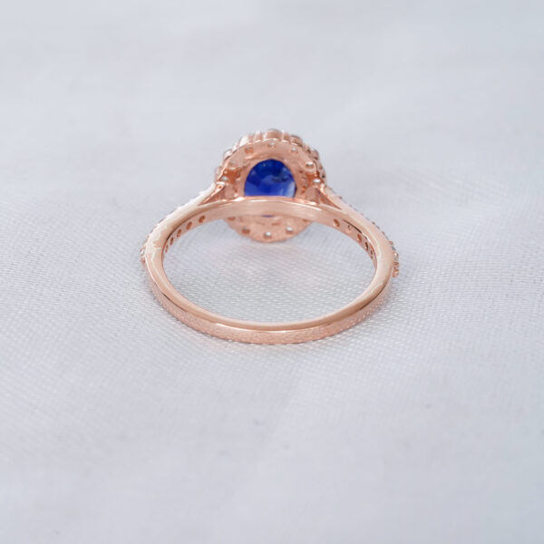 Blue Sapphire Engagement Ring Set For Women - Image 6
