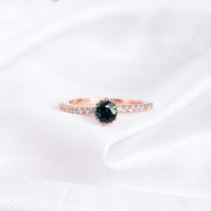 Round Blue Topaz Ring for Women