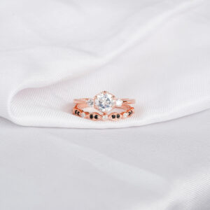 Moissanite Engagement Ring Set For Women