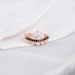 Moissanite Engagement Ring Set For Women