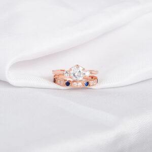 Moissanite Engagement Ring Set For Women