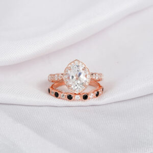 Moissanite Engagement Ring Set For Women