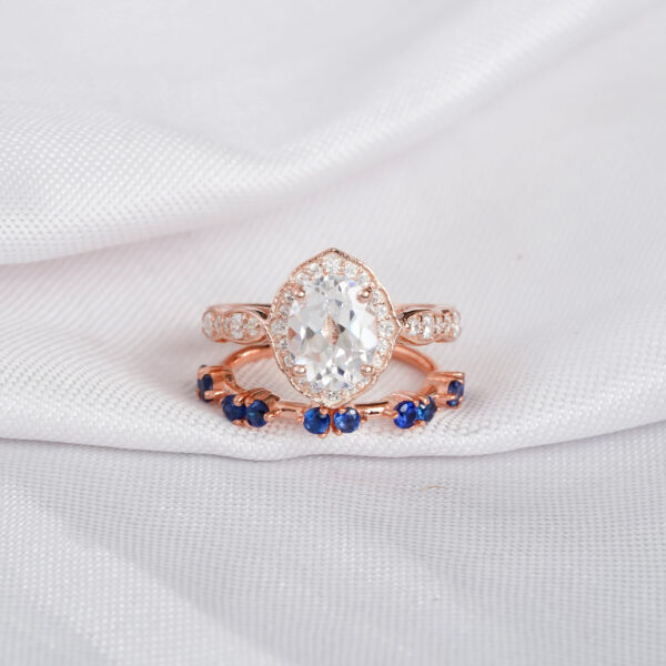 Moissanite Engagement Ring Set For Women