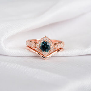 Alexandrite Engagement Ring Set For Women