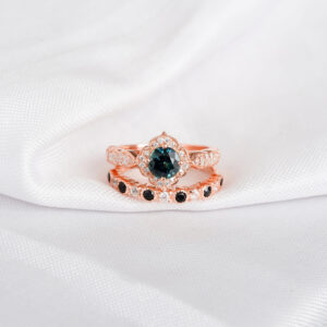 Alexandrite Engagement Ring Set For Women