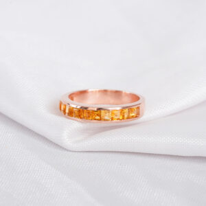 Citrine Wedding Band For Women