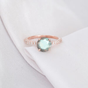 Round Labradorite Ring for Women