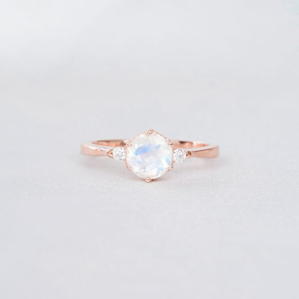 Moonstone Engagement Ring Set For Women - Image 5