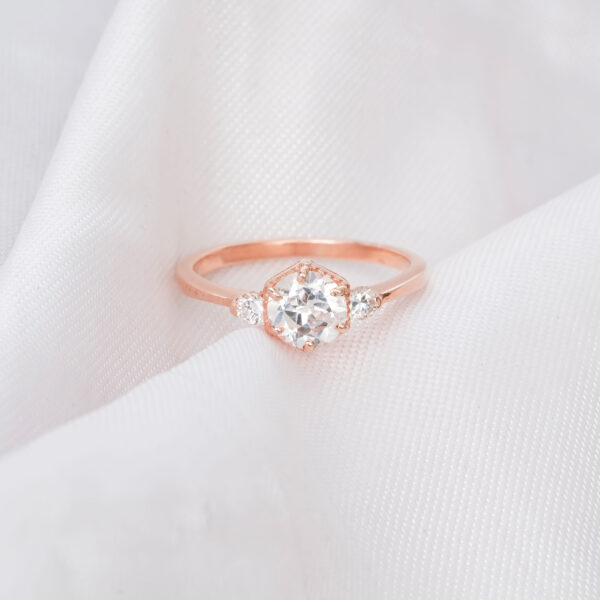 Moissanite Engagement Ring Set For Women - Image 3