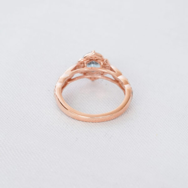 Aquamarine Engagement Ring Set For Women - Image 6
