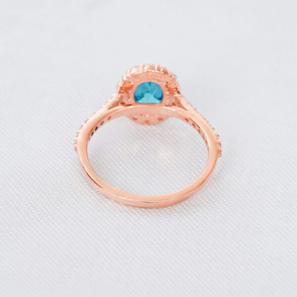 Blue Topaz Engagement Ring Set For Women - Image 6