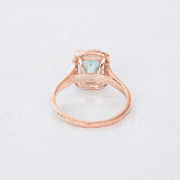 Aquamarine Engagement Ring Set For Women - Image 6