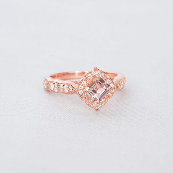 Morganite Engagement Ring for Women - Image 4