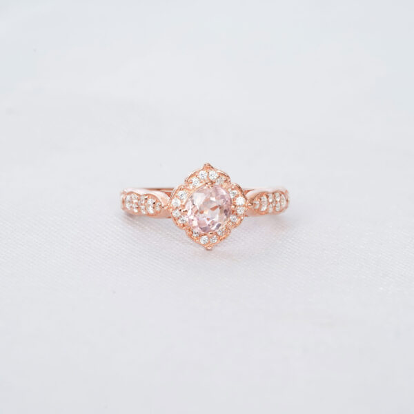 Morganite Engagement Ring for Women - Image 7