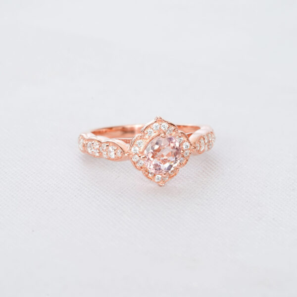 Morganite Engagement Ring for Women - Image 8