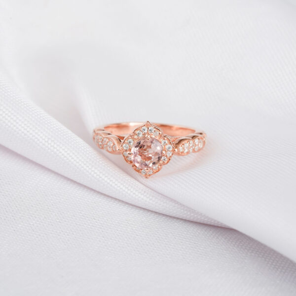 Morganite Engagement Ring for Women - Image 2