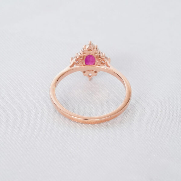 Ruby Engagement Ring Set For Women - Image 6