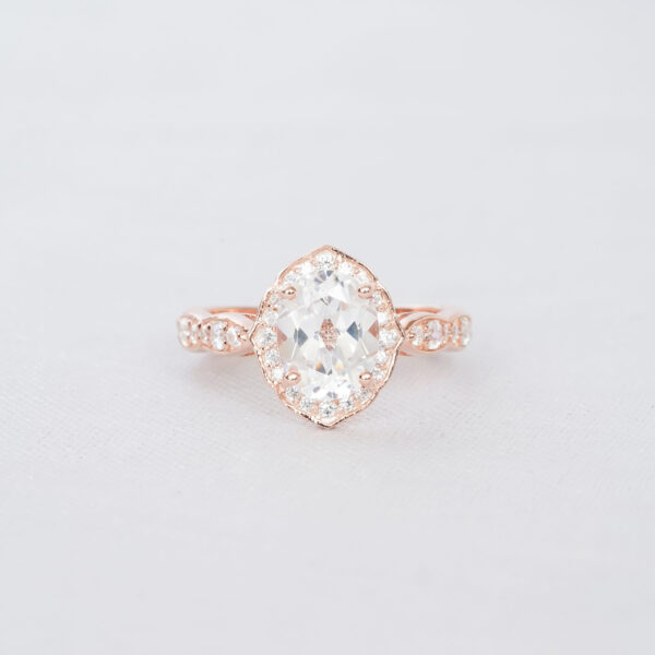 Moissanite Engagement Ring Set For Women - Image 3