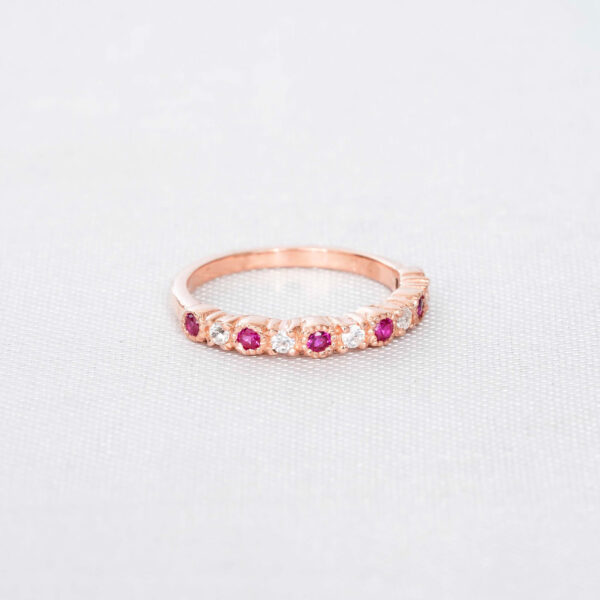 Ruby Engagement Ring Set For Women - Image 10