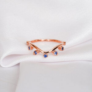Blue Sapphire Wedding Band For Women