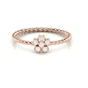 Natural Diamonds Dainty Ring For Women
