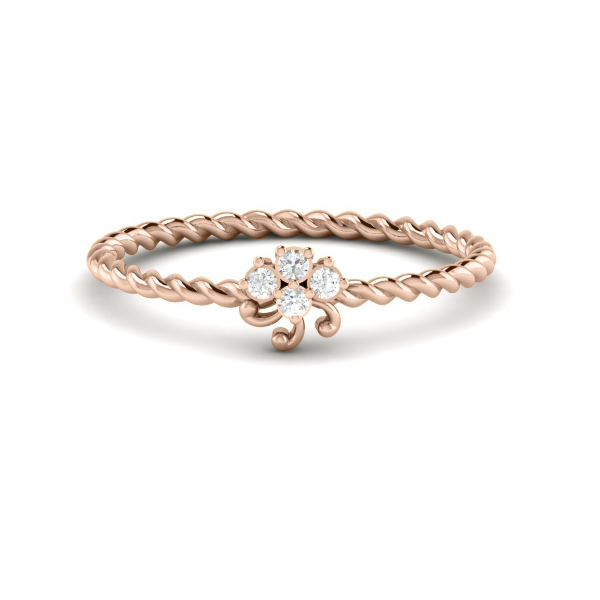 Natural Diamonds Dainty Ring For Women