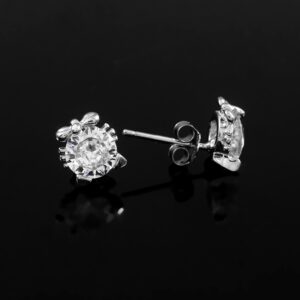 Moissanite Stud Earrings, 14k Solid Gold Natural Certified Moissanite Studs, Minimalist Earrings, dainty studs, Solitaire Earrings for Women