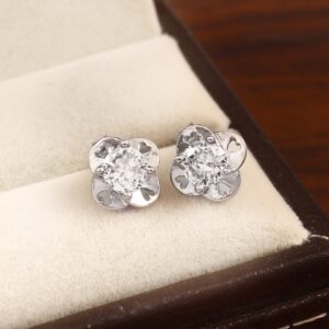 14k gold Moissanite Stud Earrings, Natural Certified Moissanite Studs, Minimalist Earrings, dainty studs, Solitaire Earrings for Women gold