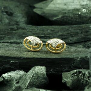 Oval Stud Earrings for Women, Natural Diamonds Dainty Studs, Handmade Classic Oval Shape Minimalist Stud Posts, Screwback Everyday Studs