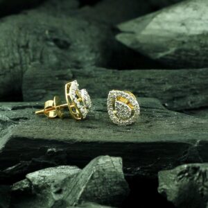 Premium 14k Gold Earrings for Women Jewelry, Pear Shape Diamond Dainty Studs, Handmade Classic Tiny Screw back Studs, Christmas Gift Of Stud