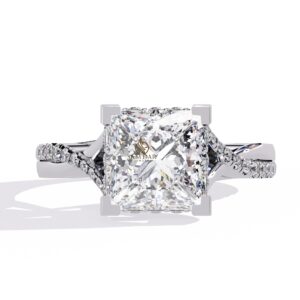 2ct Princess Cut Moissanite Engagement Ring Infinity Unique Gold Wedding Ring Dainty Diamond Bridal Ring Promise Anniversary Gift For Women